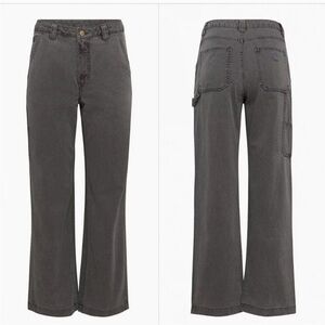 TNA Aritzia High Waisted Carpenter Greenwich Pant in Grey Size 4 Cotton Jean